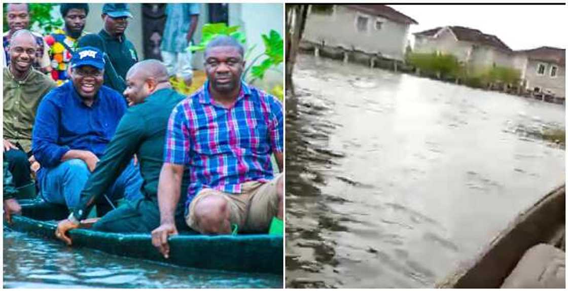 Diri in a canoe