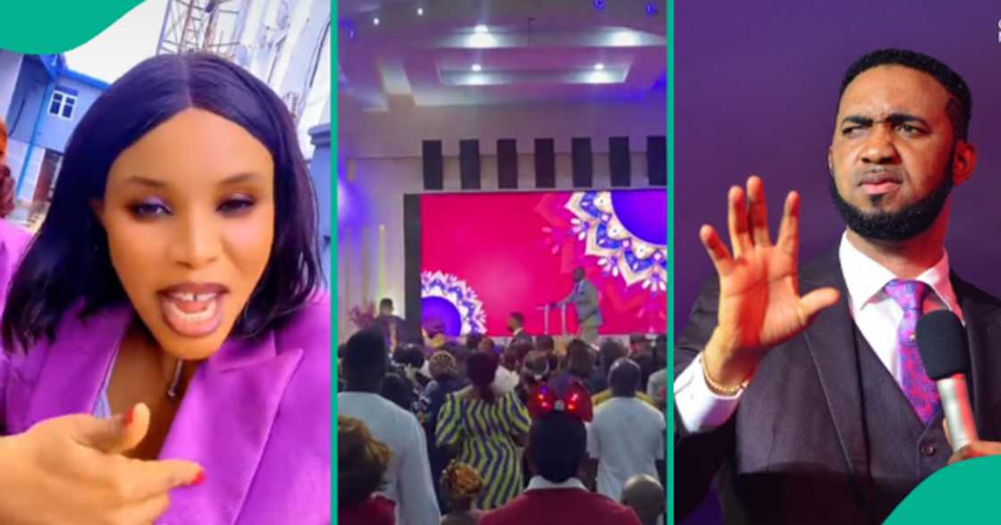 Lady shares video from Chris Okafor's church service.