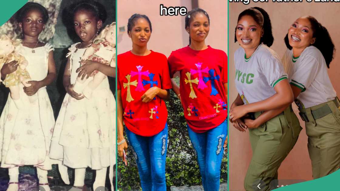 Twin sisters go for their National Youth Service Corps. Twin sisters go for their National Youth Service Corps.