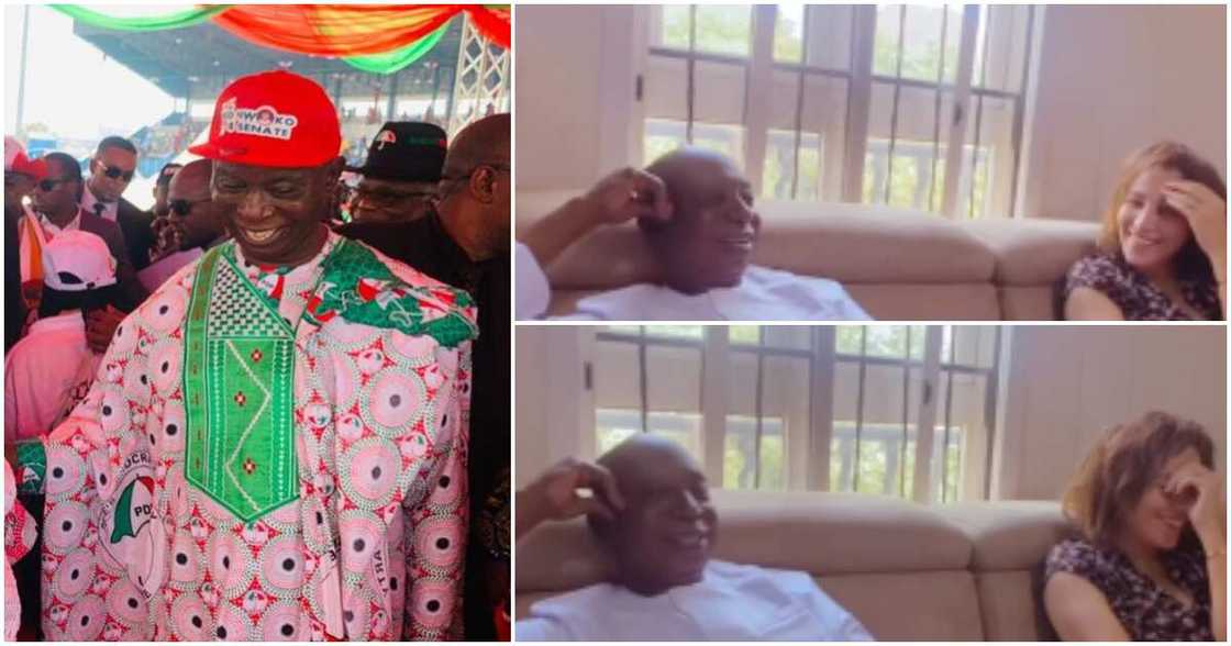 Regina Daniels' senior Moroccan wife, Laila Nwoko, Ned Nwoko wins election. Regina Daniels' senior Moroccan wife, Laila Nwoko, Ned Nwoko wins election.