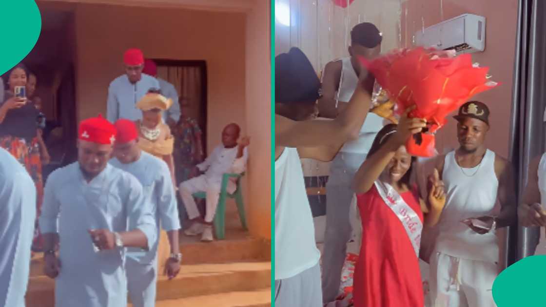 5 brothers melt hearts as they act as bridesmaids at only sister's wedding