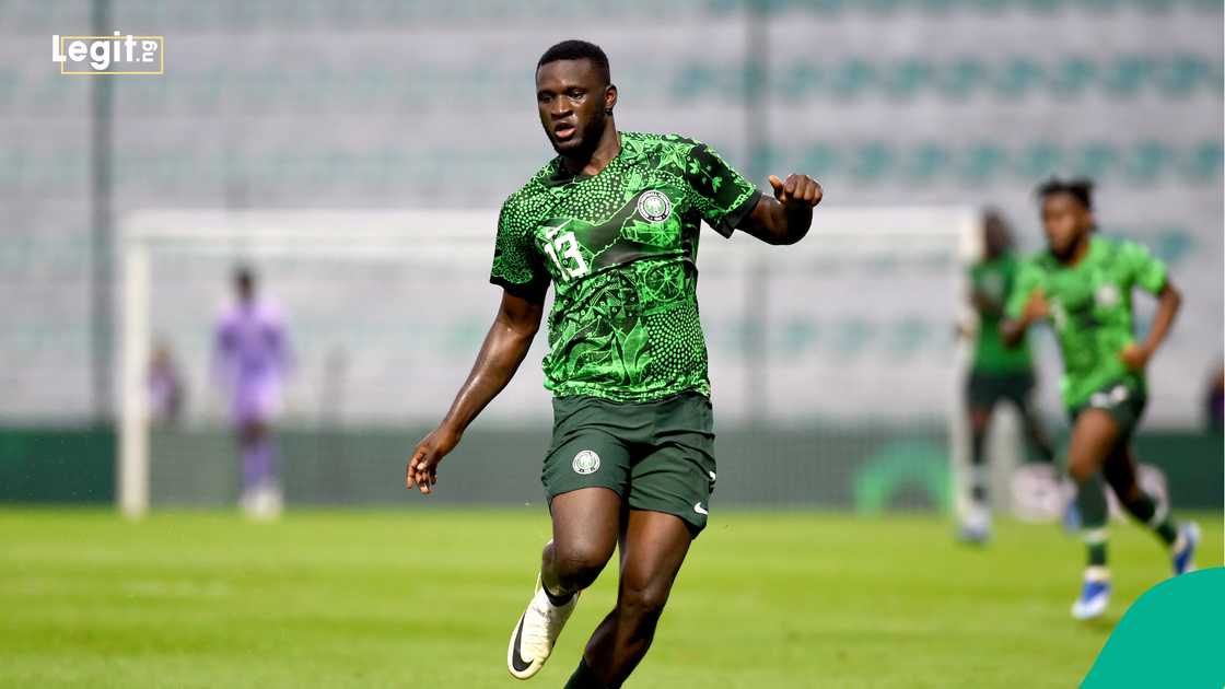 Victor Boniface, Nigeria, Portugal, Saudi Arabia, Super Eagles, Estadio Municipal de Portimao. Victor Boniface, Nigeria, Portugal, Saudi Arabia, Super Eagles, Estadio Municipal de Portimao.