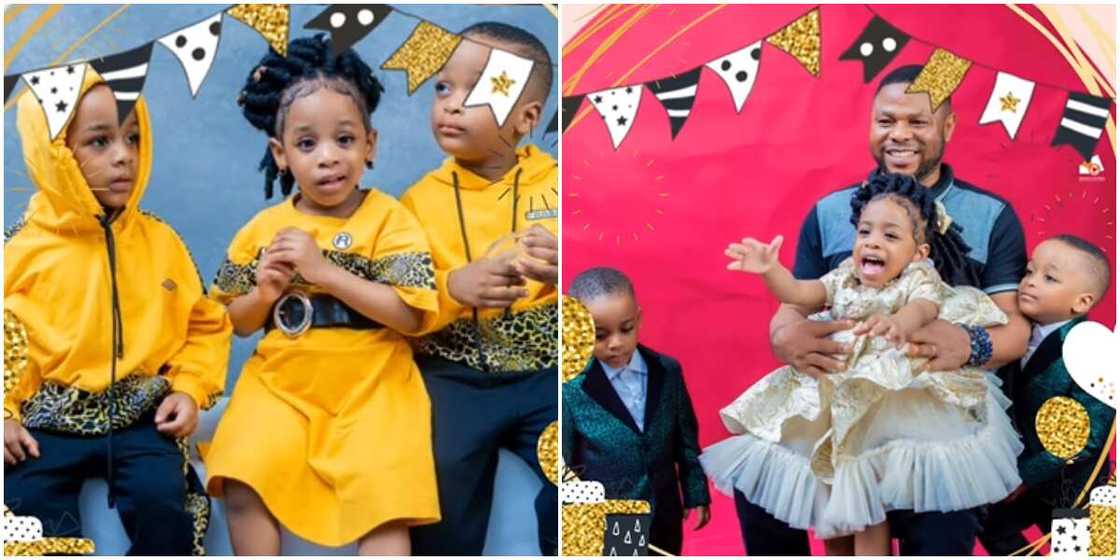 Yinka Ayefele's triplets Yinka Ayefele's triplets