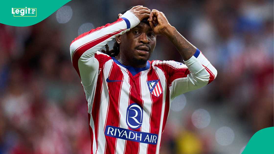 Ademola Lookman, Atletico Madrid, Malaga, Riyadh Air Metropolitano, La Liga. Ademola Lookman, Atletico Madrid, Malaga, Riyadh Air Metropolitano, La Liga.