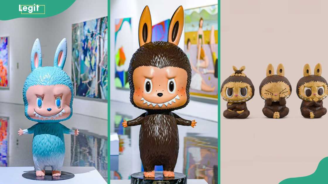 Mint Green, Giant Brown, and Three Wise Set Labubu