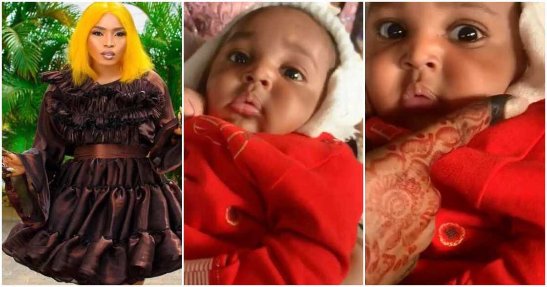Actress Halima Abubakar finally unveils son's face in new video Actress Halima Abubakar finally unveils son's face in new video