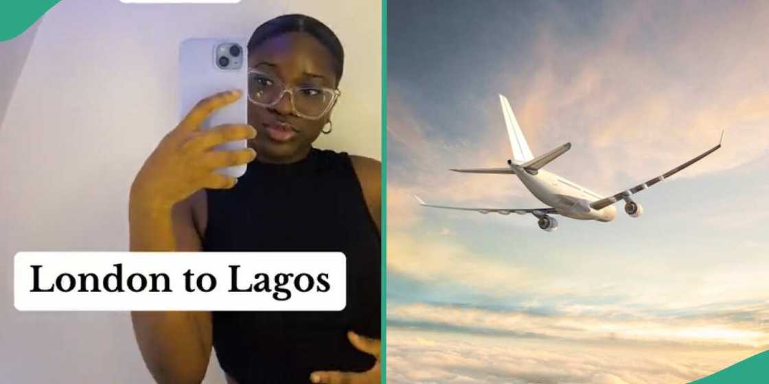 Nigerian lady flies from London to Lagos via Air Peace. Nigerian lady flies from London to Lagos via Air Peace.