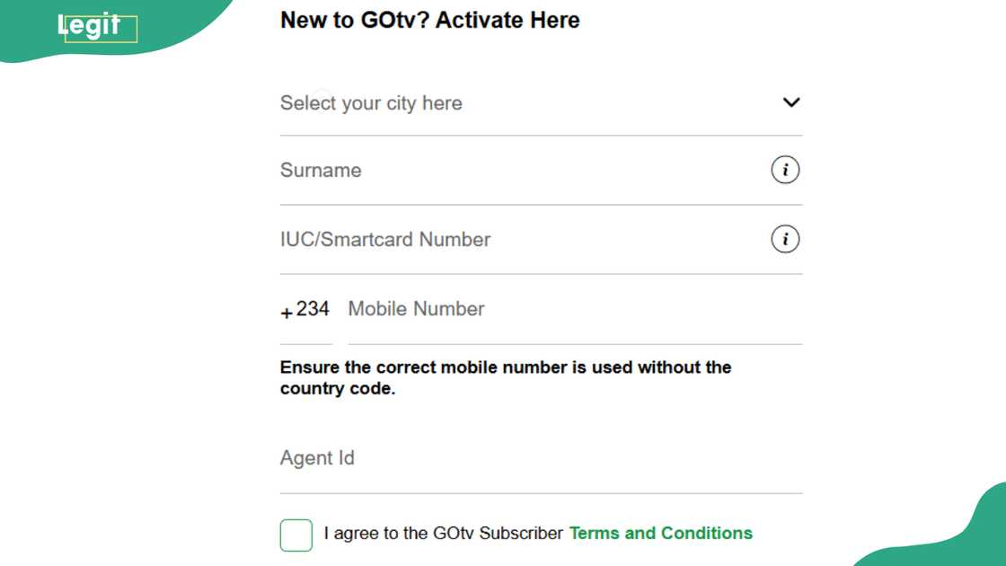 GOtv activation page GOtv activation page