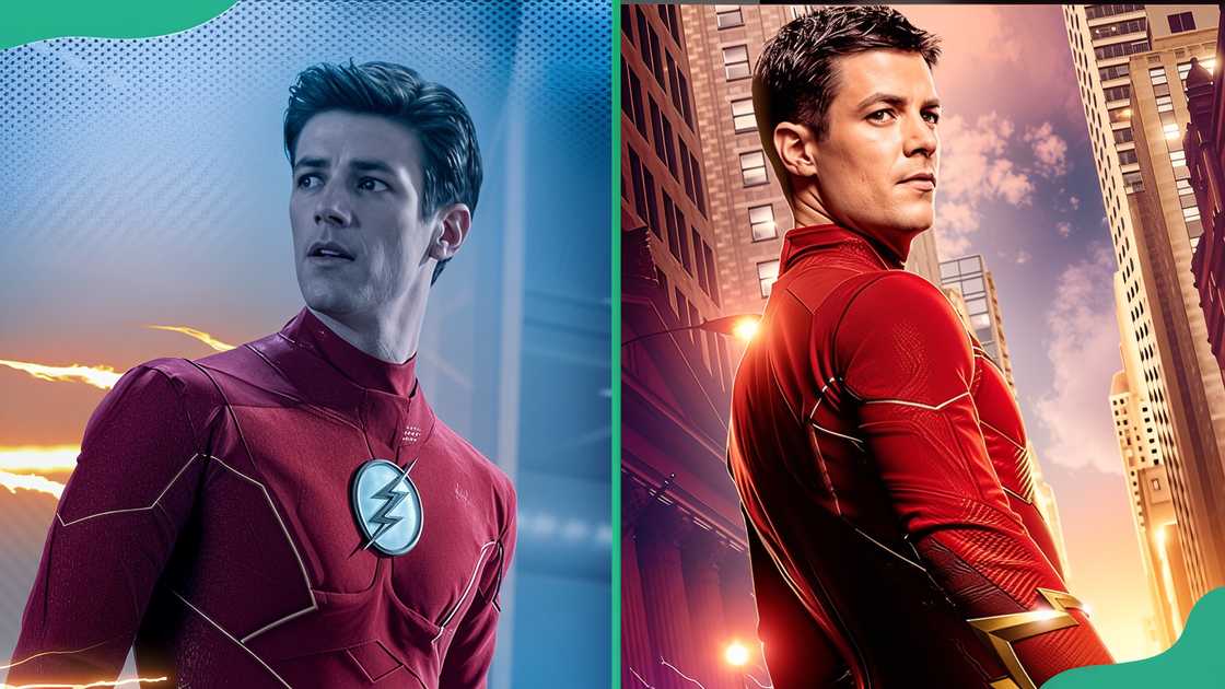 Grant Gustin playing Barry Allen on the TV show The Flash Grant Gustin playing Barry Allen on the TV show The Flash