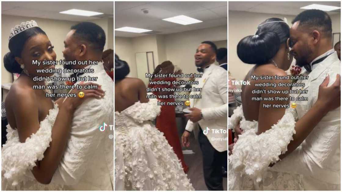 Bride and groom/decorator failed lady on wedding day.