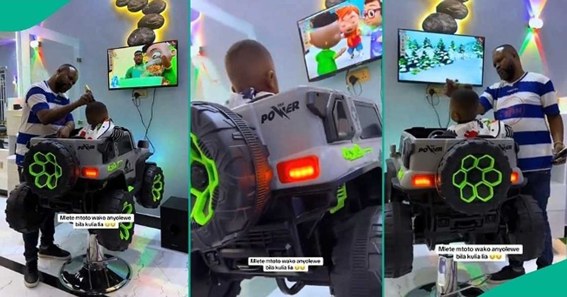 Creative barber designs his shop to make children comfortable Creative barber designs his shop to make children comfortable