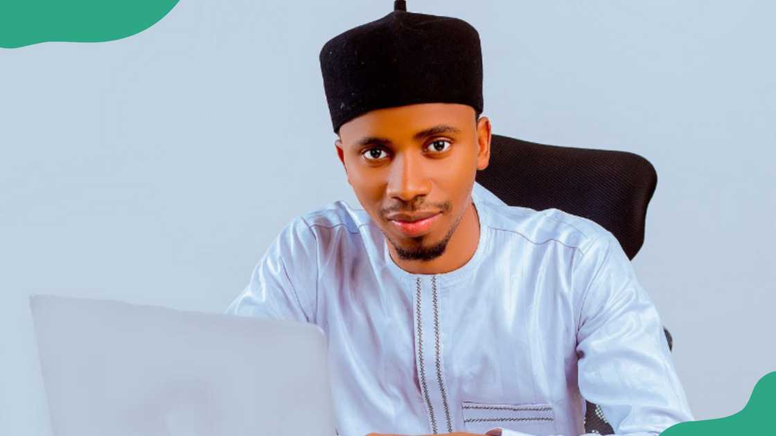 Kebbi State University students using a laptop. Kebbi State University students using a laptop.
