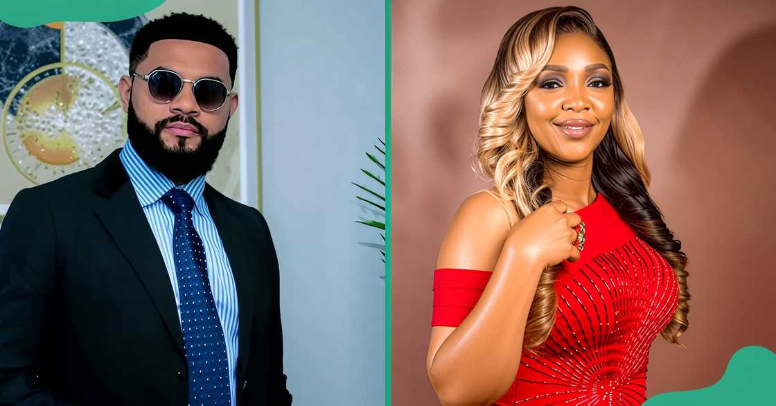 Ekene Umenwa and Flash Boy pose standing in different places.