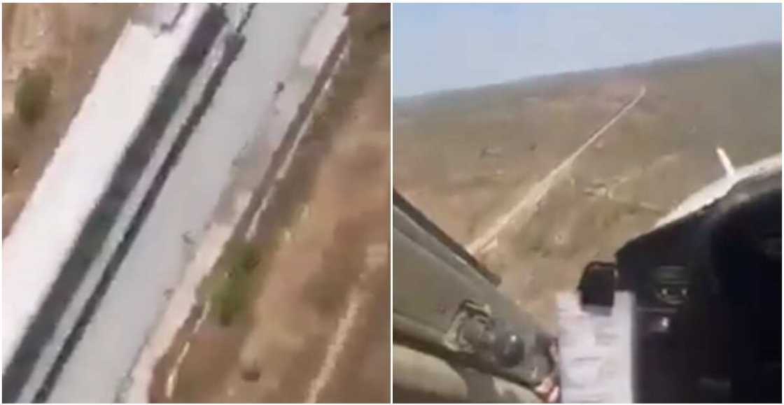 Video of helicopter accompanying Nigeria train causes stir on social media Video of helicopter accompanying Nigeria train causes stir on social media