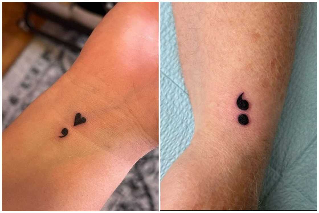 Semicolon tattoo