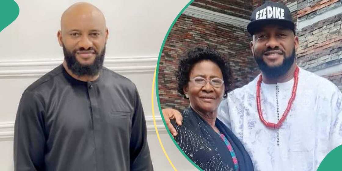 Actor Yul Edochie and his mum