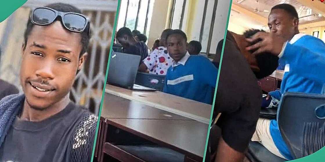 Nigerian man pranks his best friend in class, refuses to sit beside him Nigerian man pranks his best friend in class, refuses to sit beside him