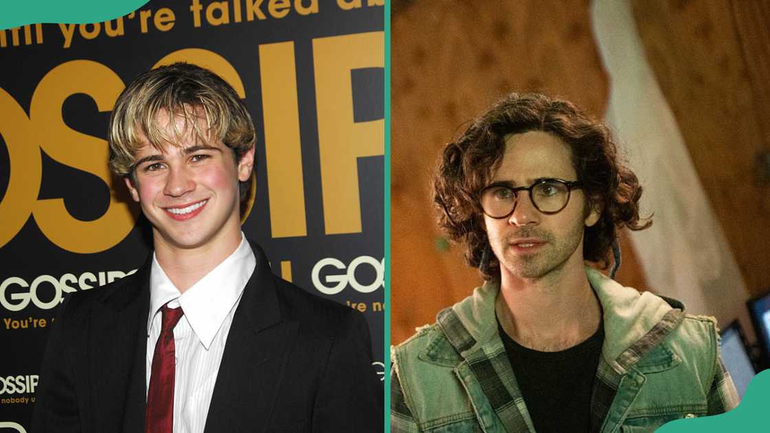 Connor Paolo posing for a photo and on set