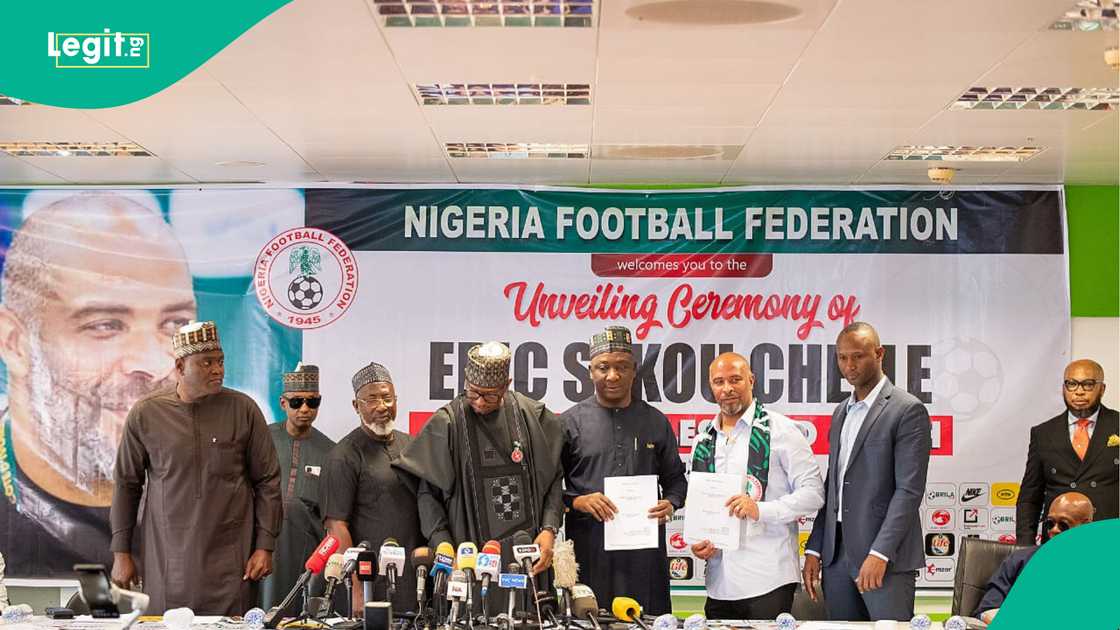 Eric Chelle has ben unveiled as coach of the Super Eagles Eric Chelle has ben unveiled as coach of the Super Eagles
