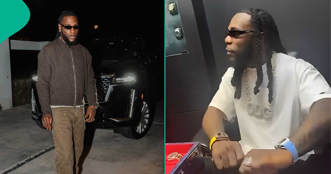 Grammy award winner Burna Boy flaunts his new wristwatches in viral video.