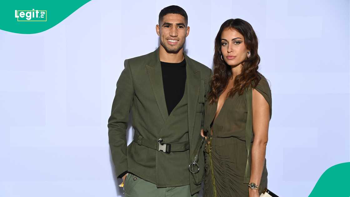 Achraf Hakimi, Hiba Abouk, Cannes, France, Palais des Festivals.