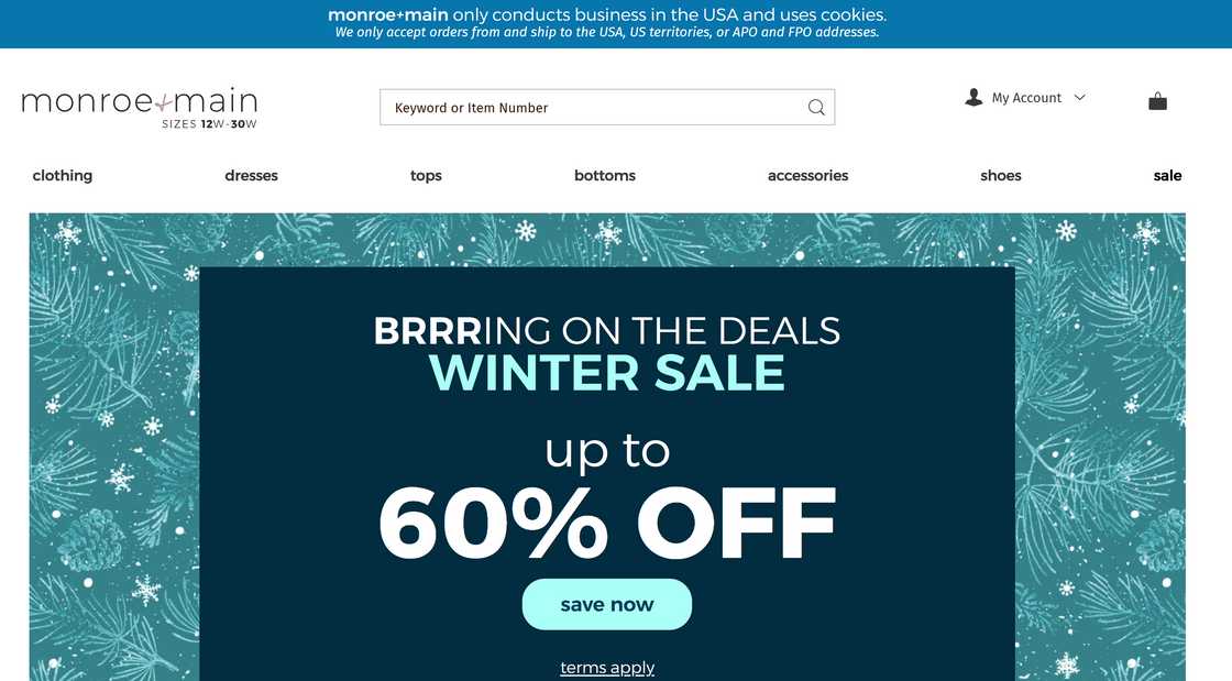 Monroe and Main homepage Monroe and Main homepage