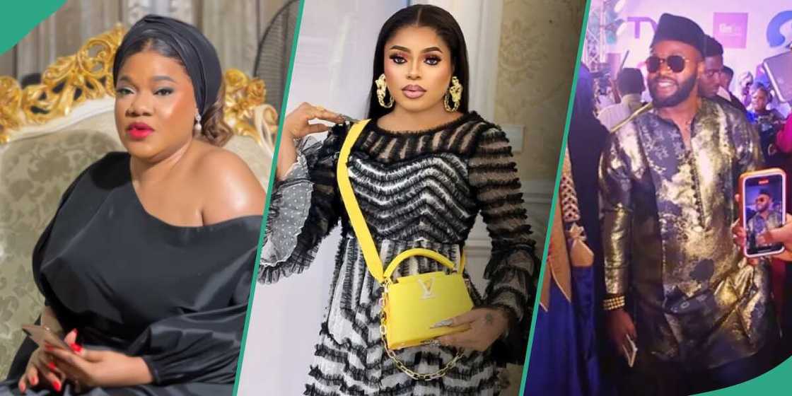 Video of Toyin Abraham slamming Femi Adebayo for crowning Bobrisky as best female goes viral Video of Toyin Abraham slamming Femi Adebayo for crowning Bobrisky as best female goes viral