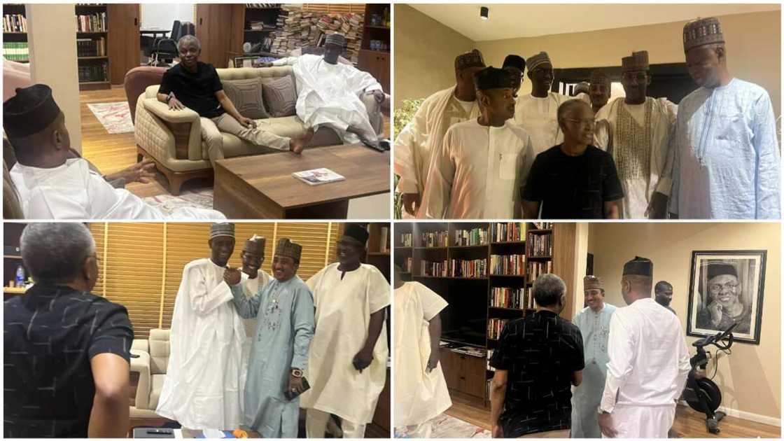 Nasir El-Rufai host Tinubu's camp led by national security adviser, Nuhu Ribadu at his residence Nasir El-Rufai host Tinubu's camp led by national security adviser, Nuhu Ribadu at his residence