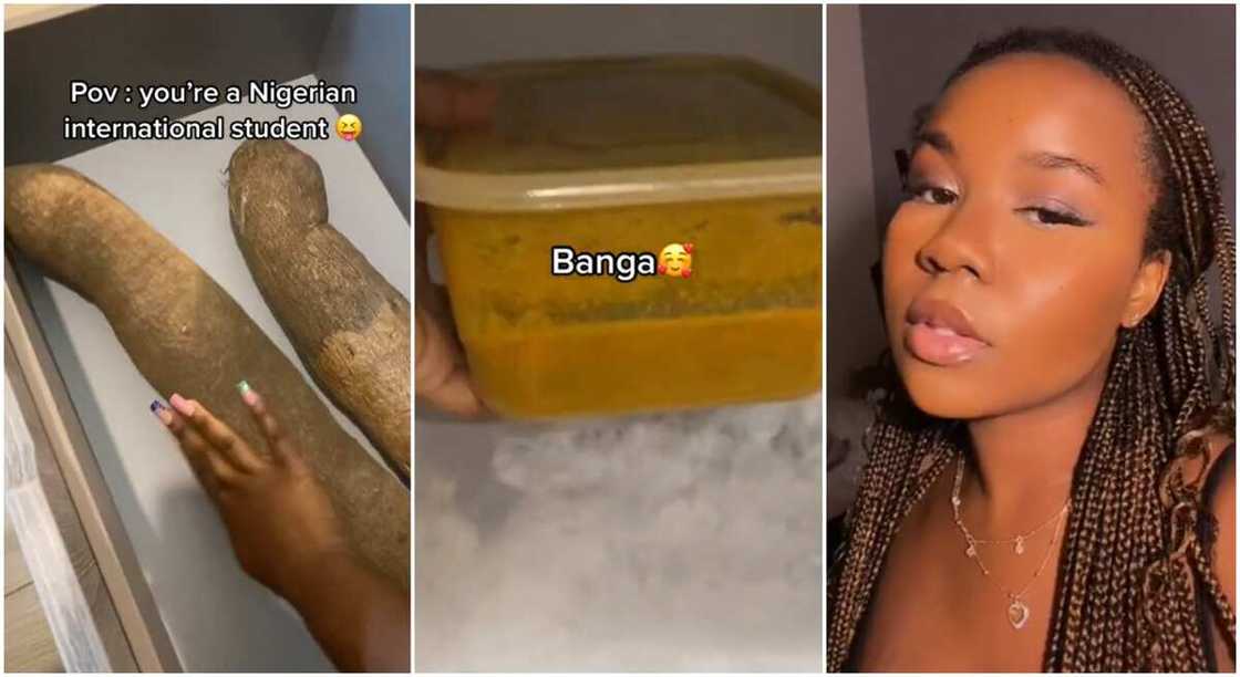 Photos of a Nigerian lady who is student abroad.