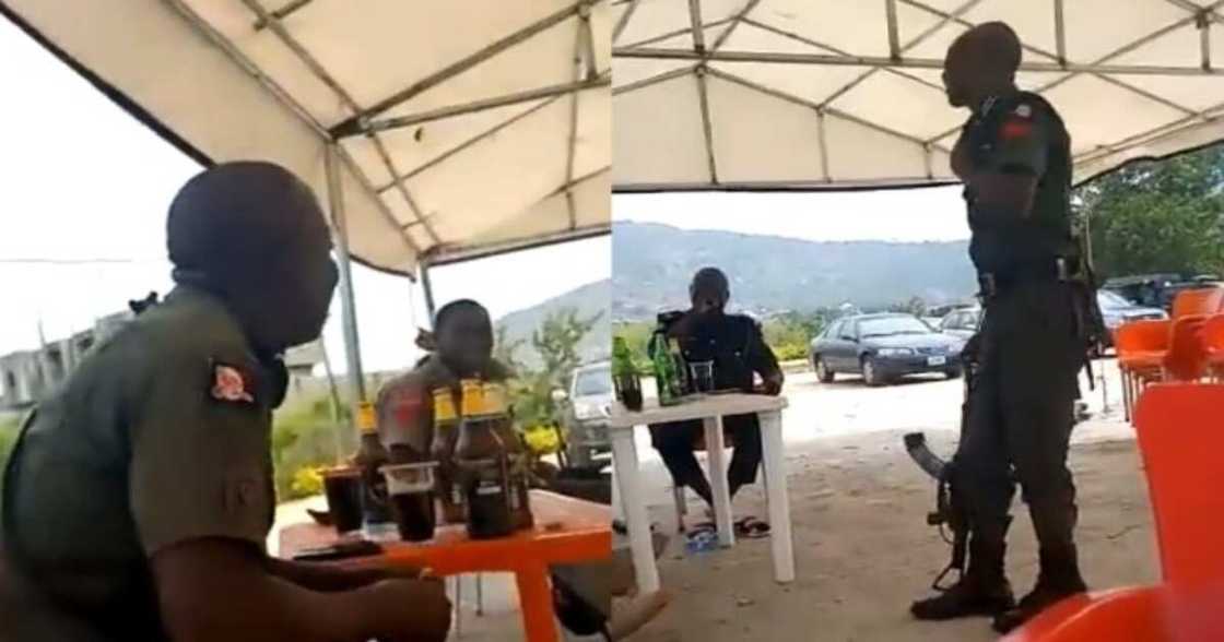 'Yan sanda na shan giya: Runduna ta yi martani 'Yan sanda na shan giya: Runduna ta yi martani