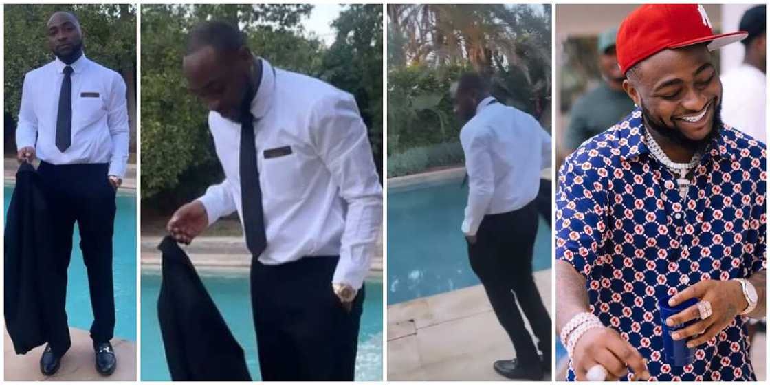 Massive reactions trail video of singer Davido in black suit for a wedding in Morocco Massive reactions trail video of singer Davido in black suit for a wedding in Morocco