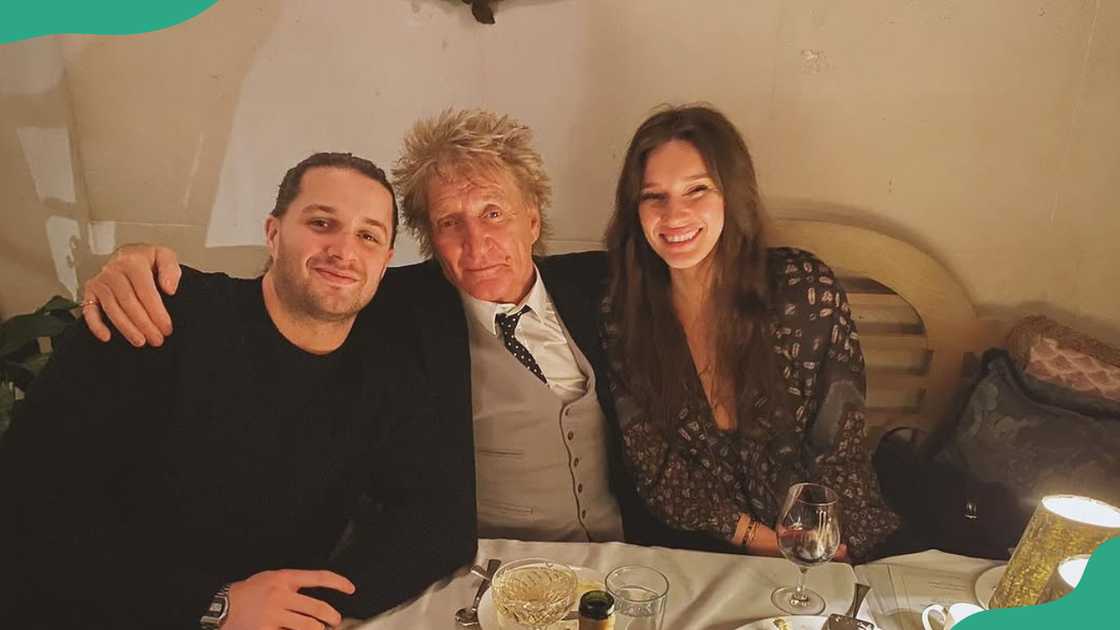 Liam Stewart and his father at a restaurant
