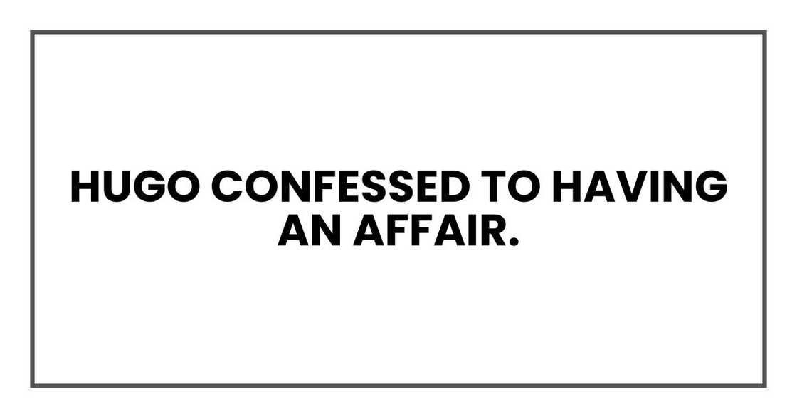 Pete confessed to having an affair.