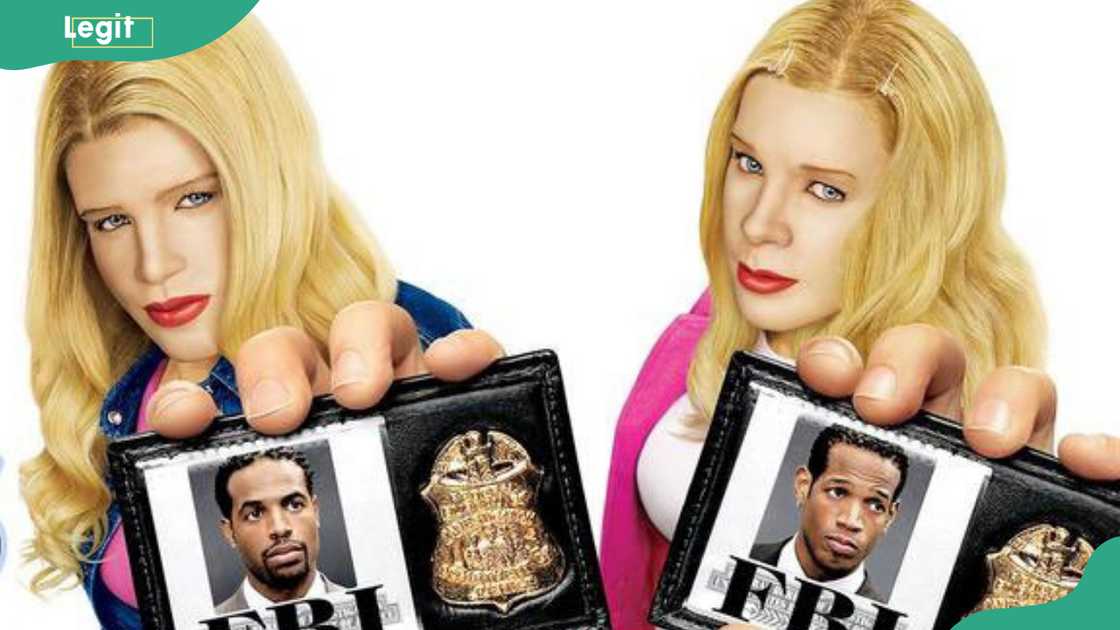 White Chicks' FBI agents, Tiffany Wilson and Brittany Wilson holding FBI badges White Chicks' FBI agents, Tiffany Wilson and Brittany Wilson holding FBI badges
