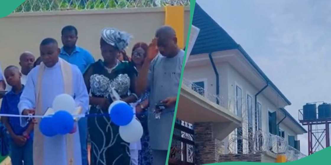 A religious person could be seen cutting the ribbon A religious person could be seen cutting the ribbon