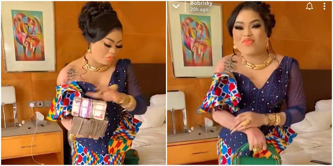Bobrisky flaunts cash in new video Bobrisky flaunts cash in new video