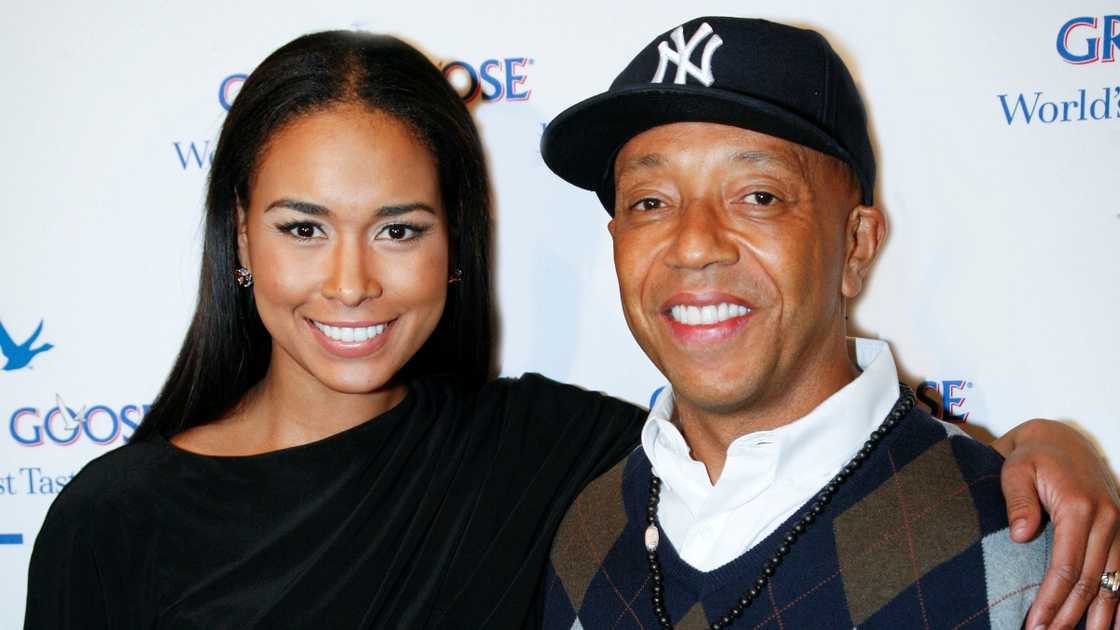 Katie Rost and Russell Simmons attend the Super Rich, A Guide To Having It All book release party