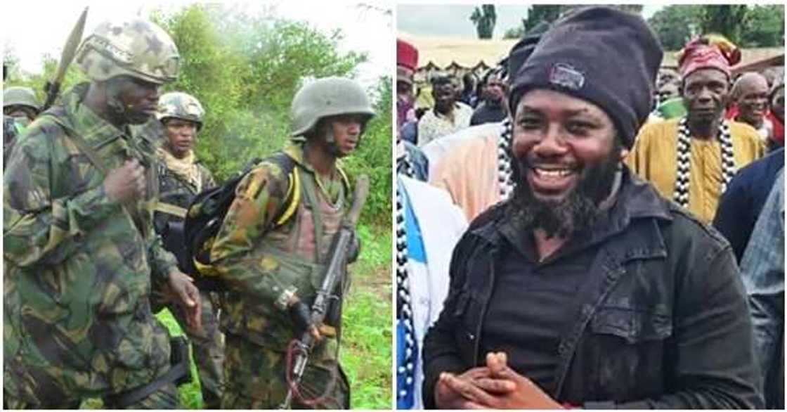 Sojoji sun kashe masu tayar da kayan baya, sun kama 'yan bindiga a mabuyar Gana Sojoji sun kashe masu tayar da kayan baya, sun kama 'yan bindiga a mabuyar Gana