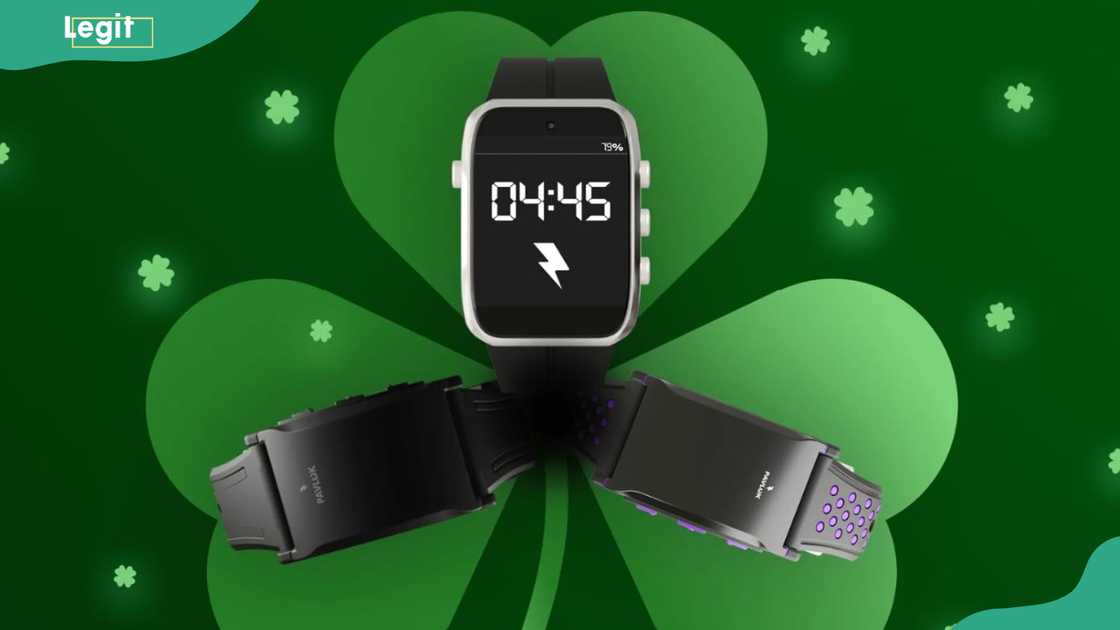 Pavlok showcased against green background