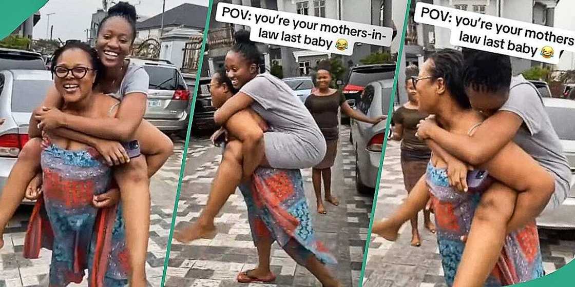 Woman gushes as mother-in-law backs her in video Woman gushes as mother-in-law backs her in video