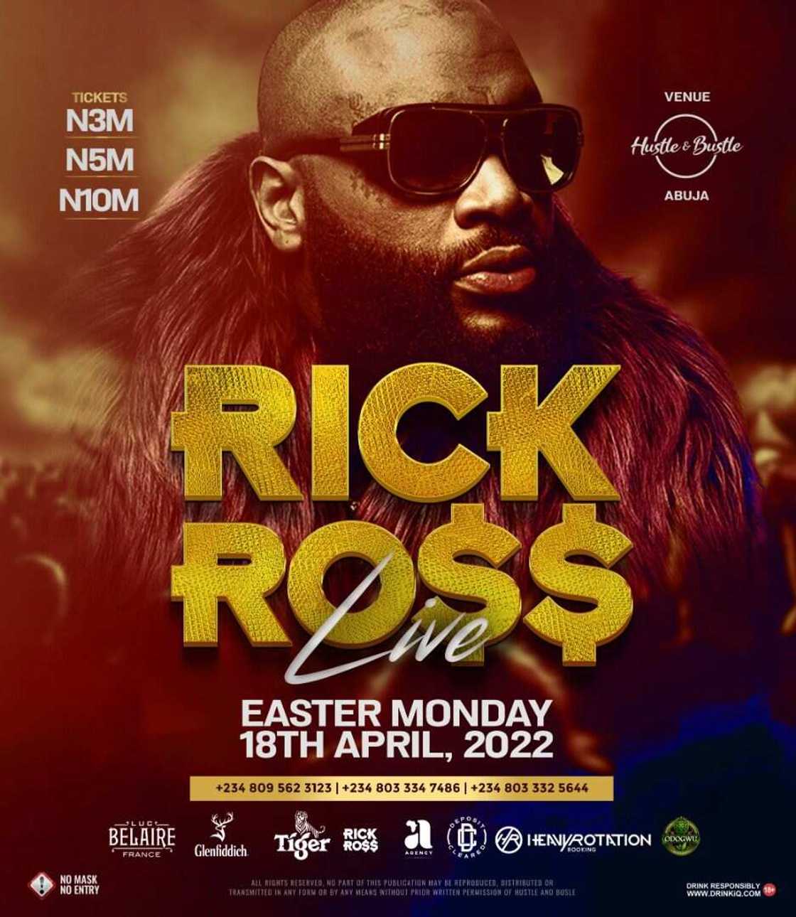 Hustle & Bustle ‘On Fire’ as Rick Ross, Others Storm Club on Easter Monday