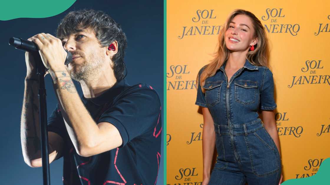 Louis Tomlinson in Madrid, Spain (L). Zara McDermott at Blue Marlin Ibiza in London, England (R).
