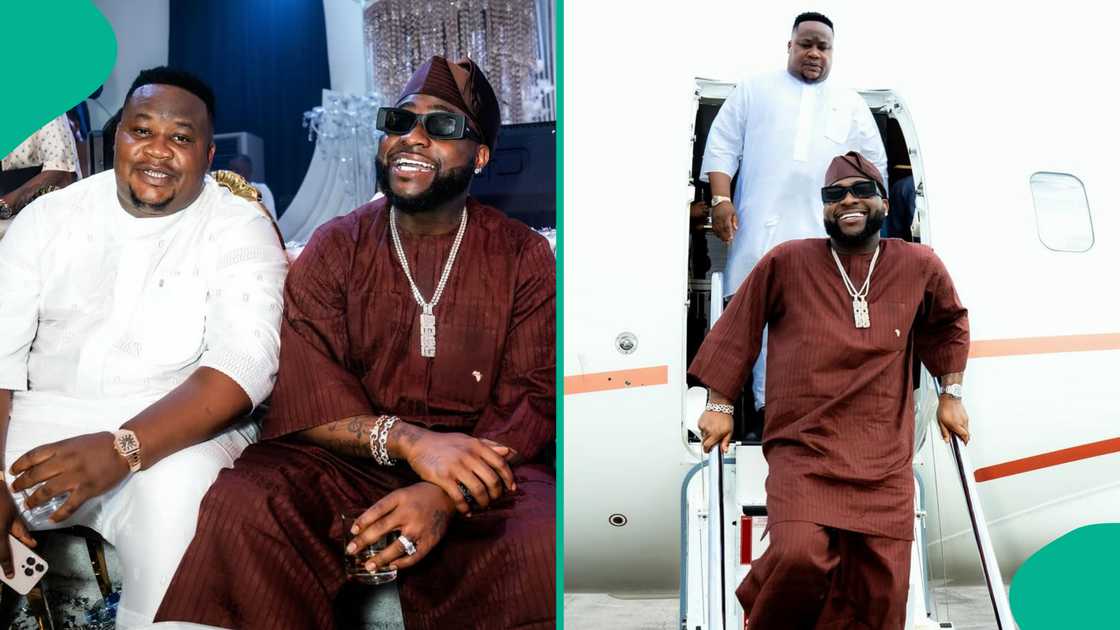 Davido and Cubana Chiefpriest's chat about their wealth triggers reactions among fans. Davido and Cubana Chiefpriest's chat about their wealth triggers reactions among fans.