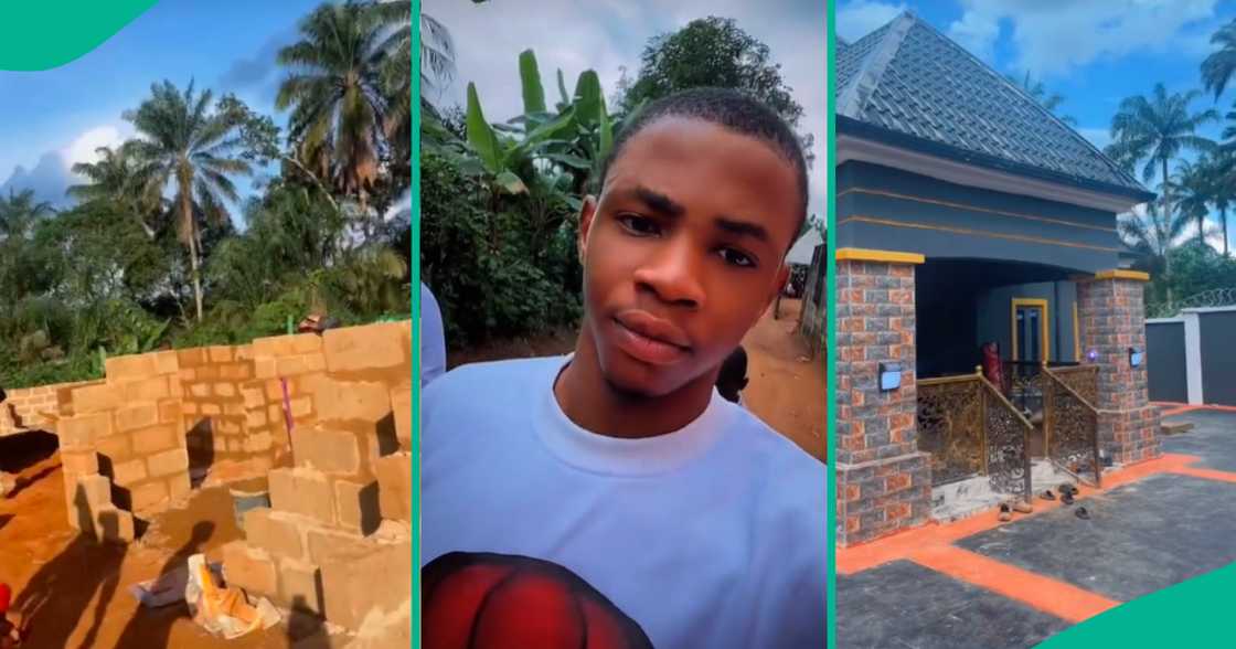 Young Nigerian man builds big house Young Nigerian man builds big house