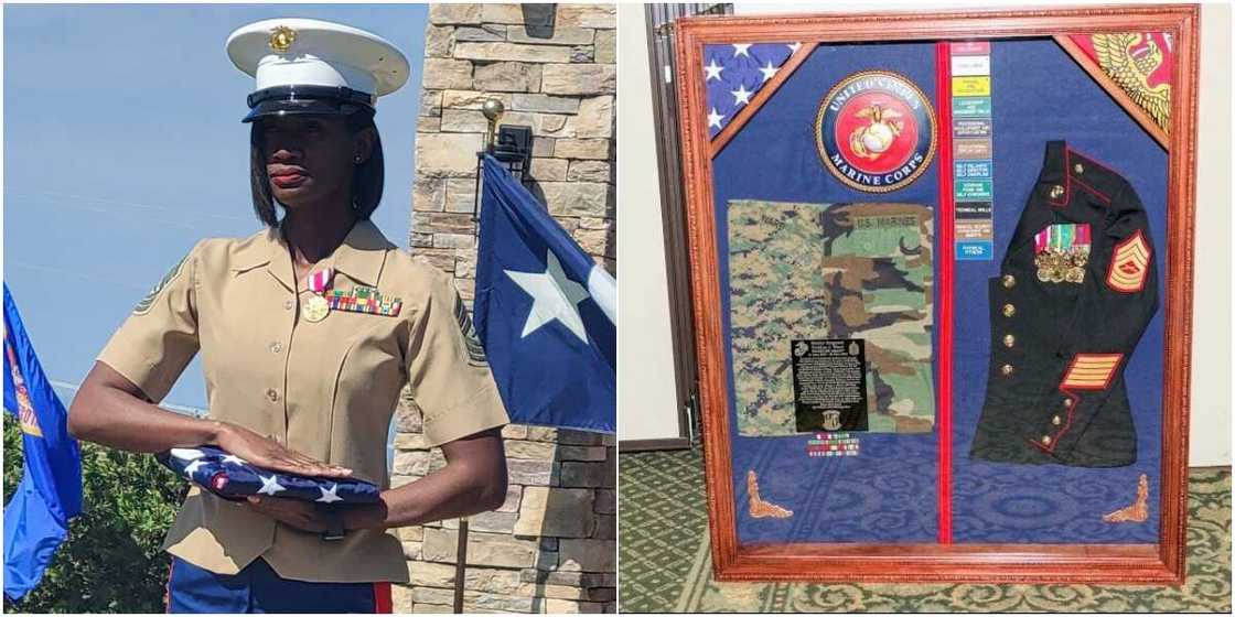 Celebration Galore for Nigerian Woman as She Retires from US Marine Corps after 20 Years of Service