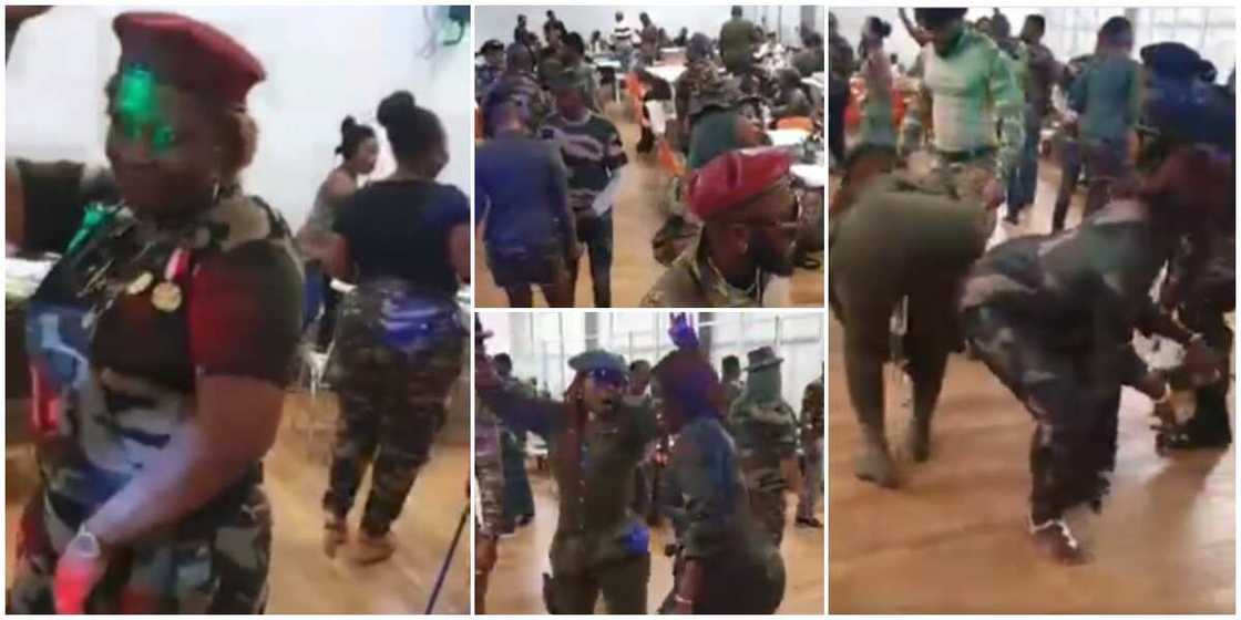 Nigerians react to video of men and women rocking different styles of ;army' dresses to party Nigerians react to video of men and women rocking different styles of ;army' dresses to party
