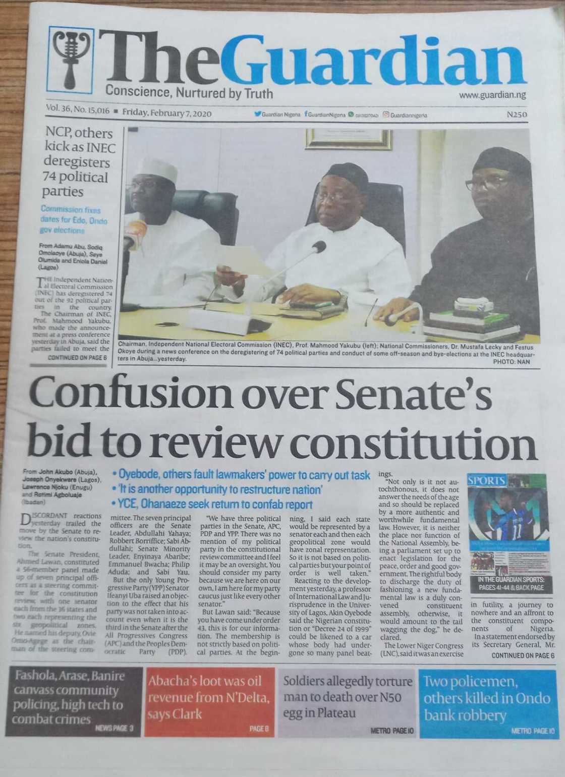 Newspaper review for Friday, February 7 Newspaper review for Friday, February 7