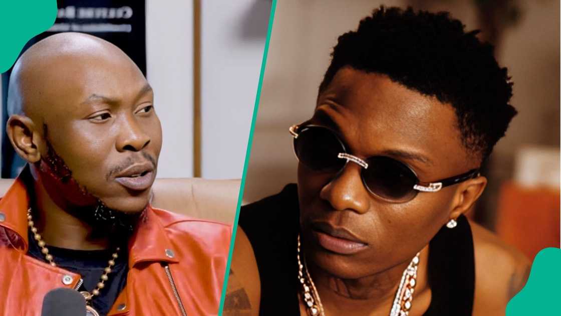 Seun Kuti reacts during a livestream after a Wizkid fan asked him to change his nickname, sparking a heated response where the Afrobeat singer insisted the name Big Bird belonged to him long before Wizkid adopted Biggest Bird