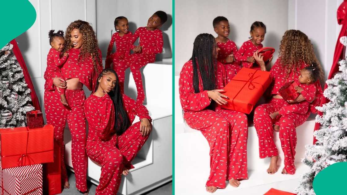 Jada p christmas photo with Wizkid's children and sister skyla tyla Jada p christmas photo with Wizkid's children and sister skyla tyla