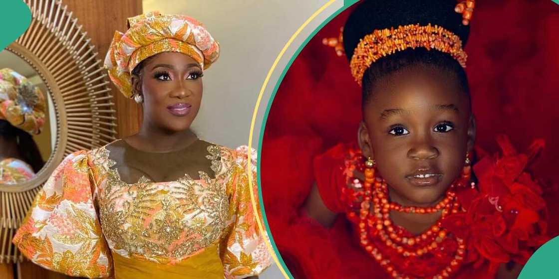 Mercy Johnson's daughter Divine clocks 4